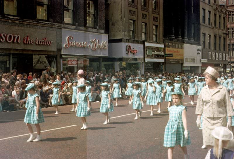 #18 Whit Walk procession along Market Street.