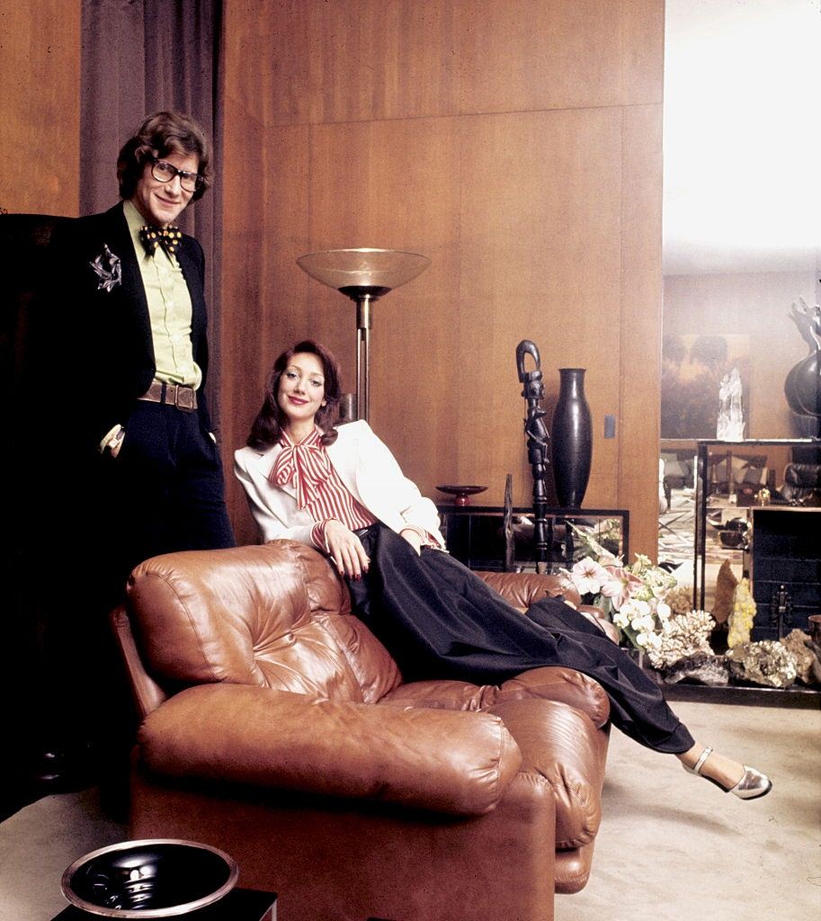 #28 Marisa Berenson with the couturier, 1972.