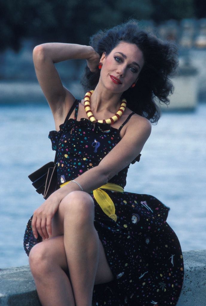 #72 Marisa Berenson during a fashion photoshoot, 1981.