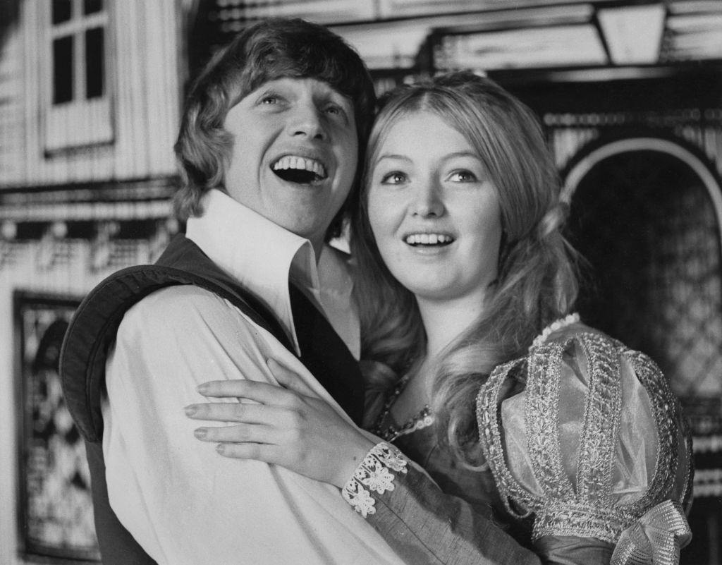 #42 Mary Hopkin with Tommy Steele uring rehearsals for the pantomime ‘Dik Whittington’ at the London Palladium, 20th December 1969.