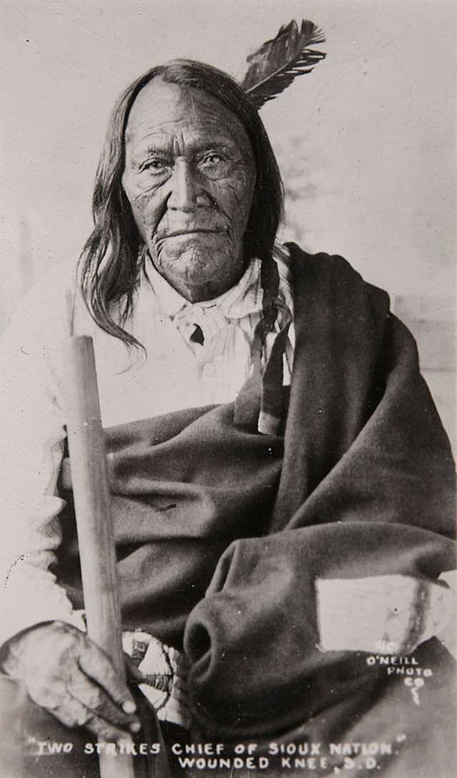 #24 Two Strikes, Chief of Sioux Nation, Wounded Knee, SD