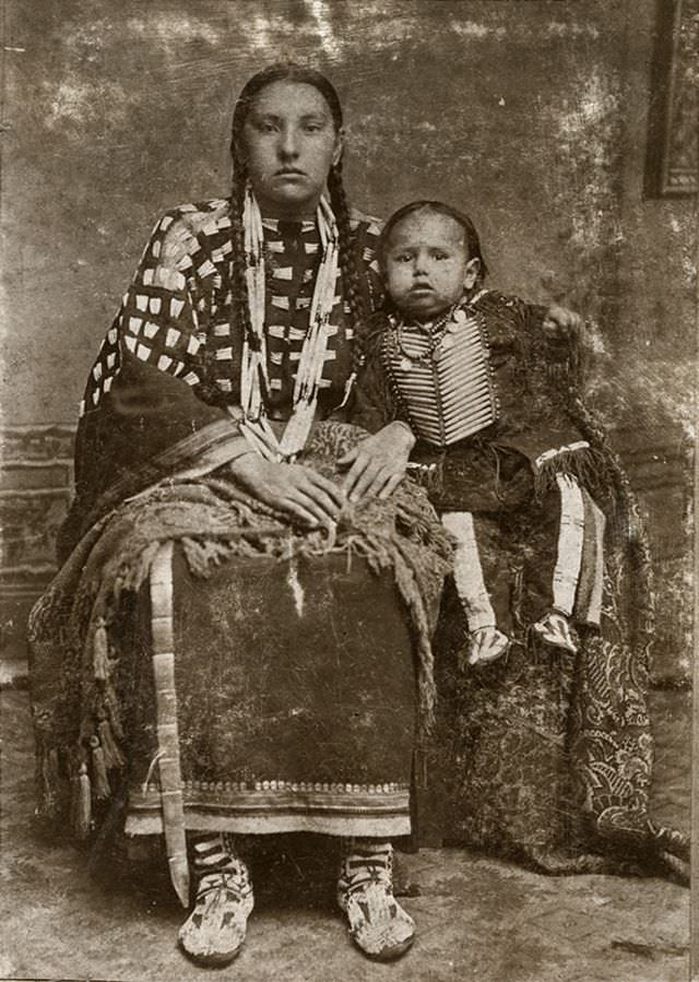 #29 Young American Indian mother and her baby