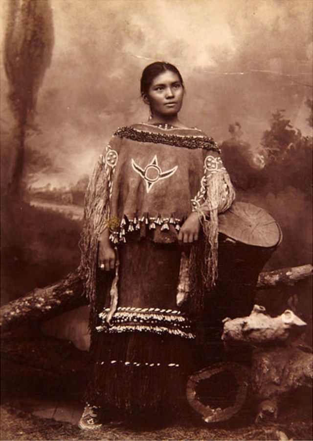 #30 Young Chiricahua Apache woman in native dress