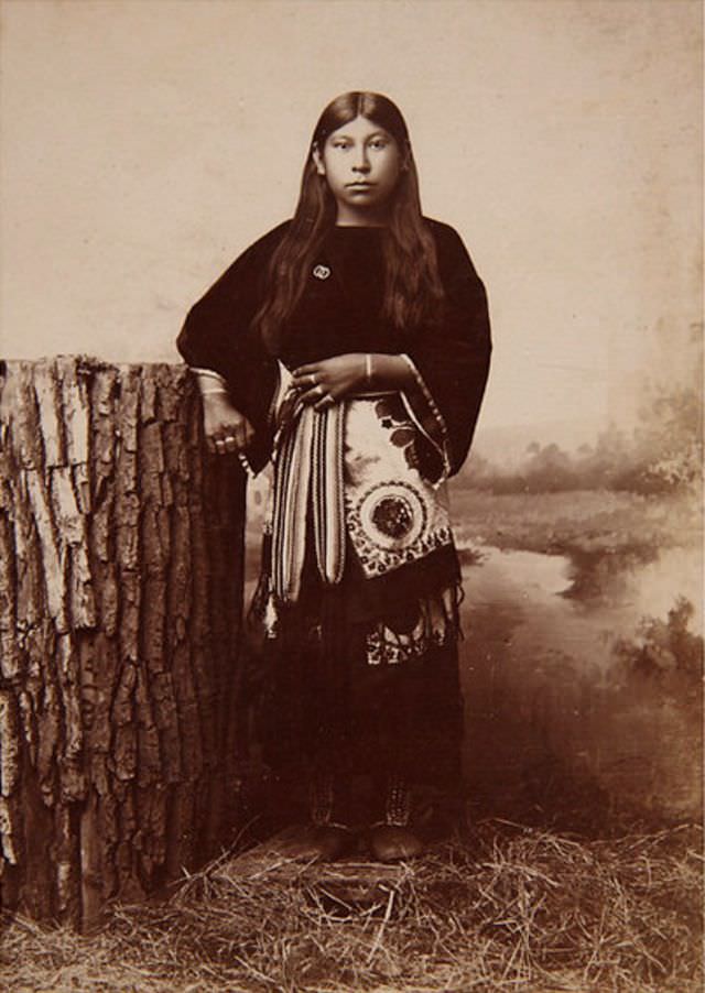 #31 Young Kiowa woman in native dress