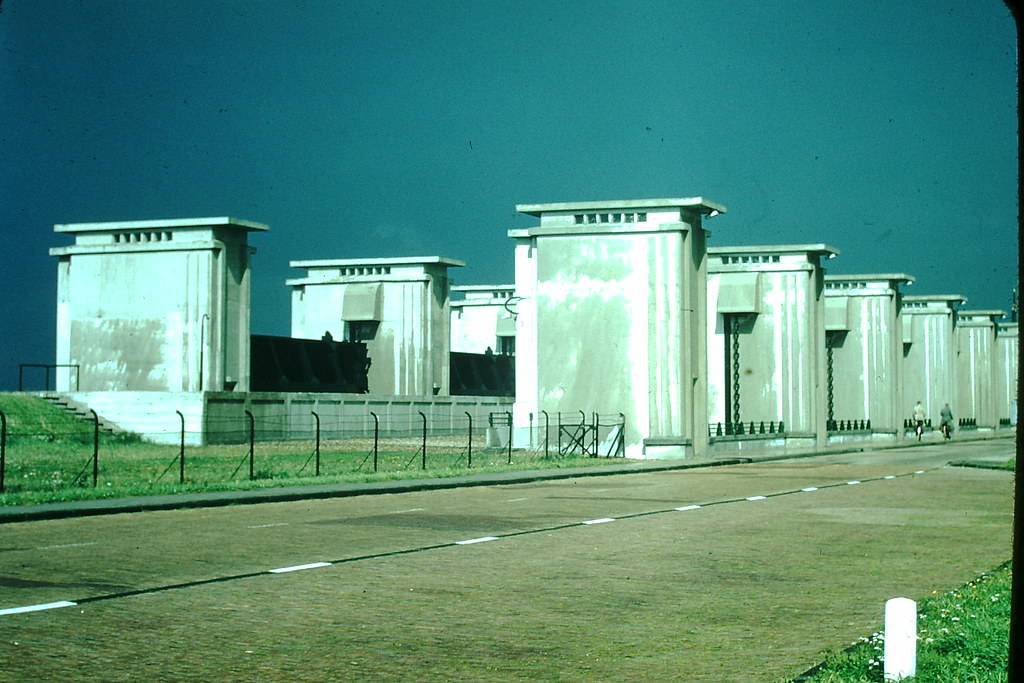 #13 Locks North End of 18 Mile Dyke of Zuider Zee, Netherlands, 1954