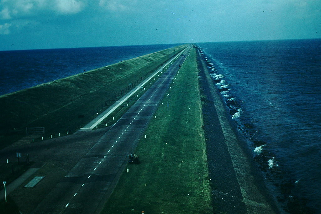 #6 Dyke Across North Sea completed 1930, Netherlands, 1954