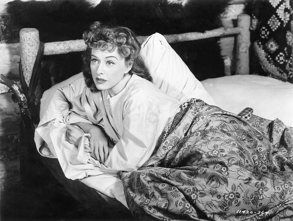 #37 Paulette Goddard in a scene from the movie ‘Unconquered’, 1947.