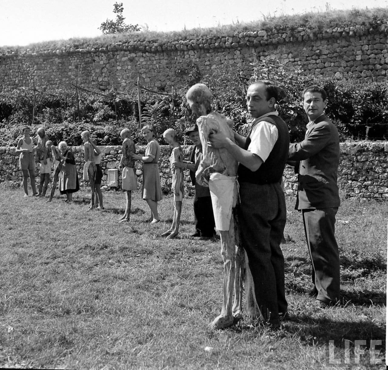People Living with a Normal Life with Mummies in Venzone, Italy in 1950 Weird