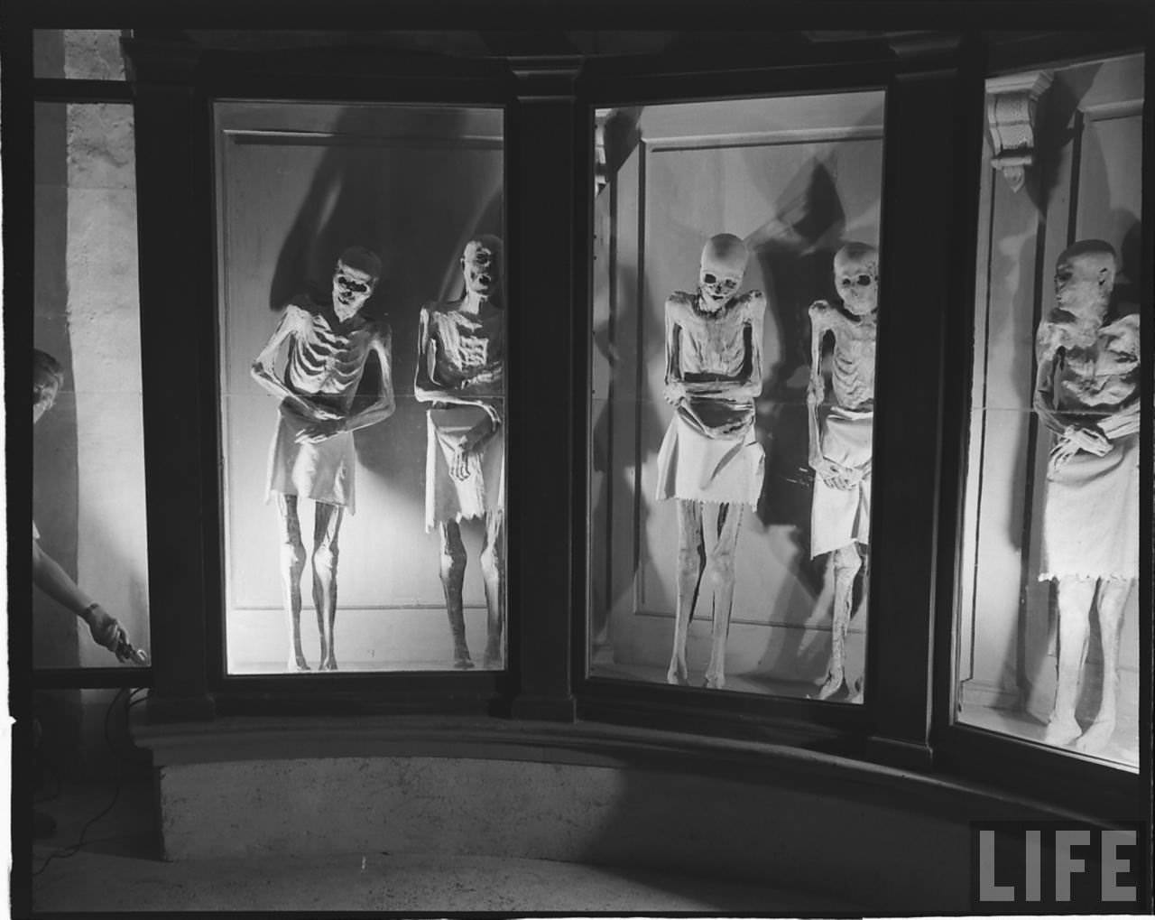 People Living with a Normal Life with Mummies in Venzone, Italy in 1950 Weird