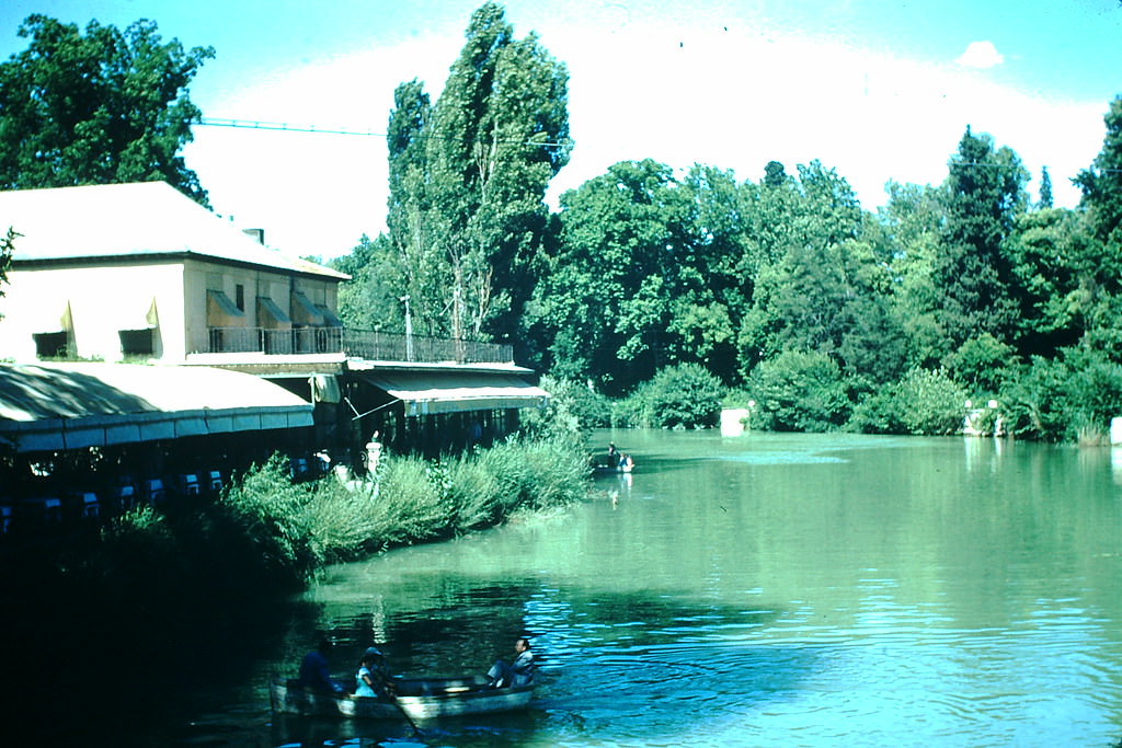 #43 River Tajo and Restaurant Delicas- Arenjuez, Spain, 1954