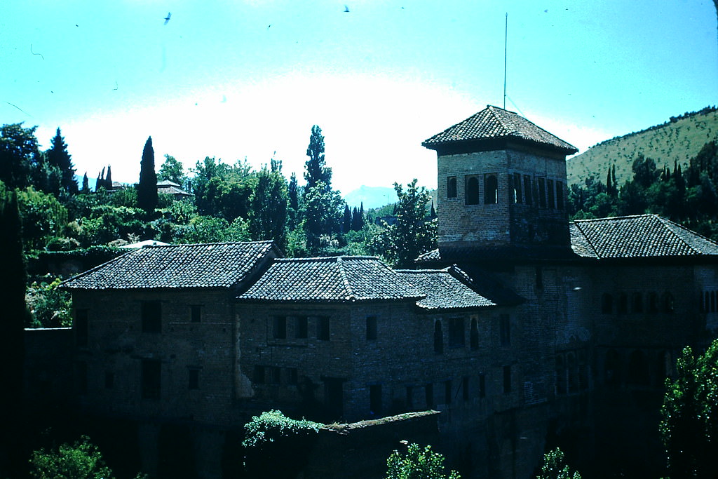 #63 Snow-capped Mts from Alhambra, Spain, 1954