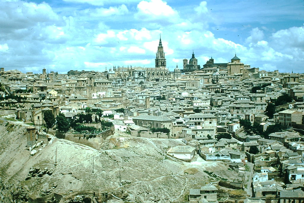 #68 Toledo- river is below, Spain, 1954