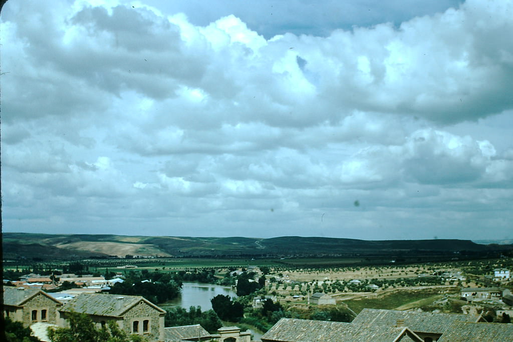 #71 Valley and River from Monastery Toledo, Spain, 1954