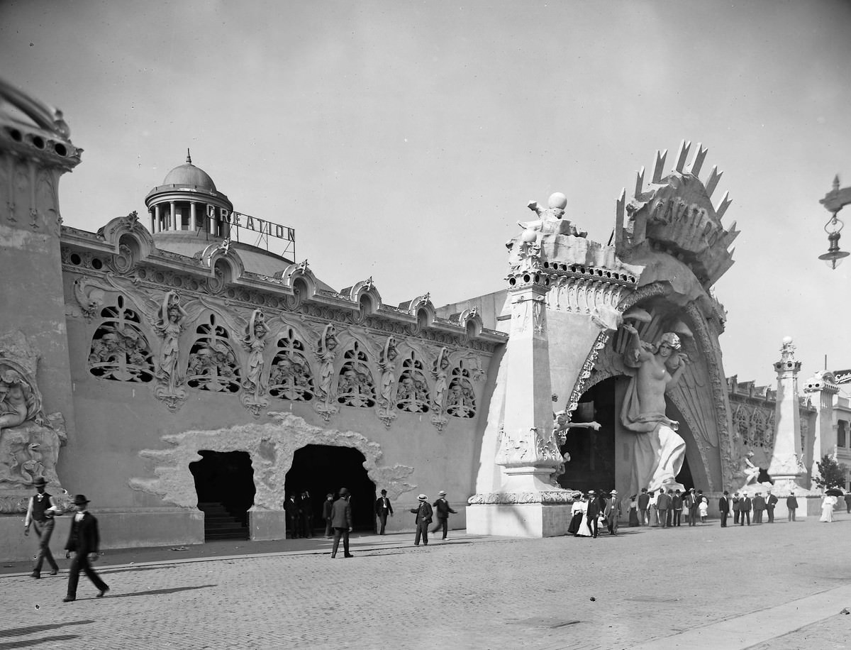 #9 The “Creation” concession, photographed on the Pike at the 1904 St. Louis World’s Fair.