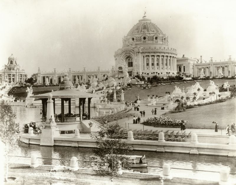 #53 Festival Hall, Cascades and Lagoon at the 1904 World’s Fair seen from the northwest, 1904