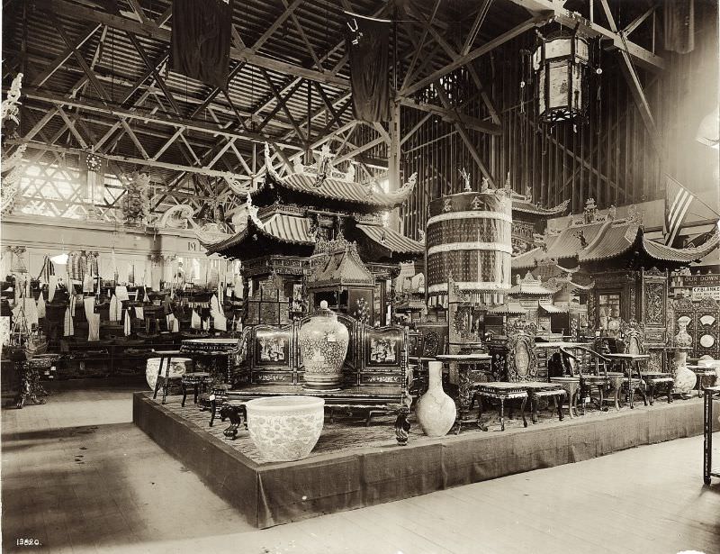 #63 The Chinese exhibit in the Palace of Manufactures at the 1904 World’s Fair, 1904