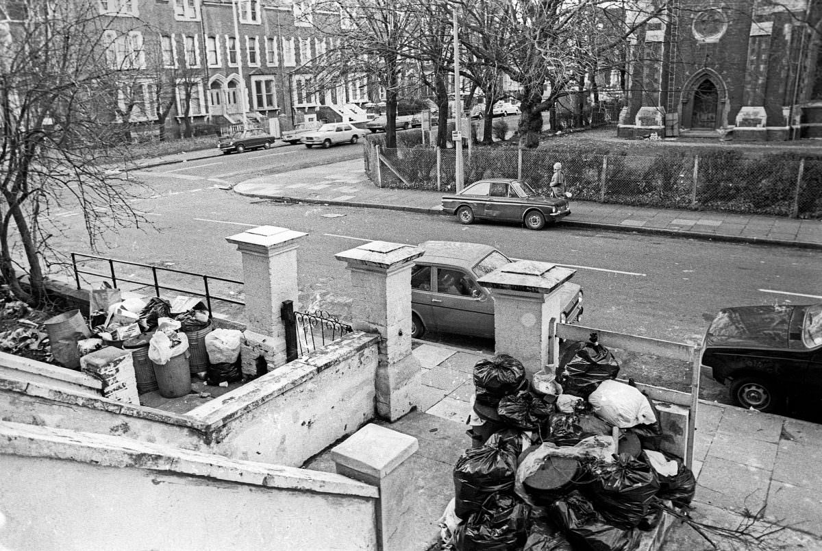 #13 Colvestone Crescent 1979 Rubbish piling up during the Binmen’s strike