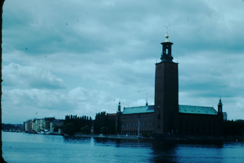 #48 City Hall on Lake Malaren, Stockholm, Sweden, 1954