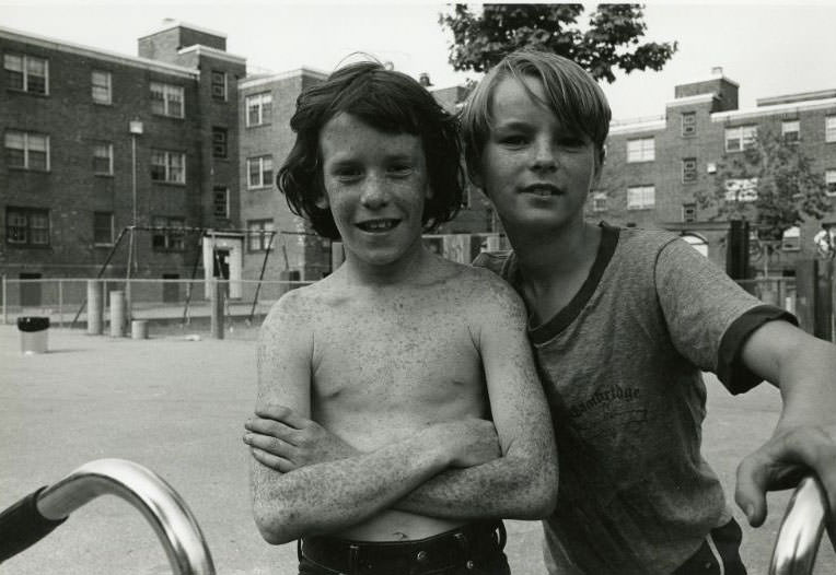 #2 Two 11 year-old boys and bike, Jefferson Park, 1975