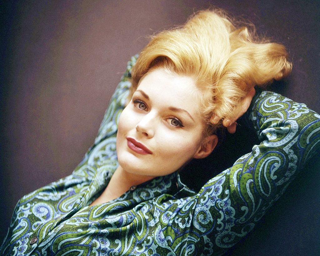 #51 Tuesday Weld wearing a paisley shirt, 1965.
