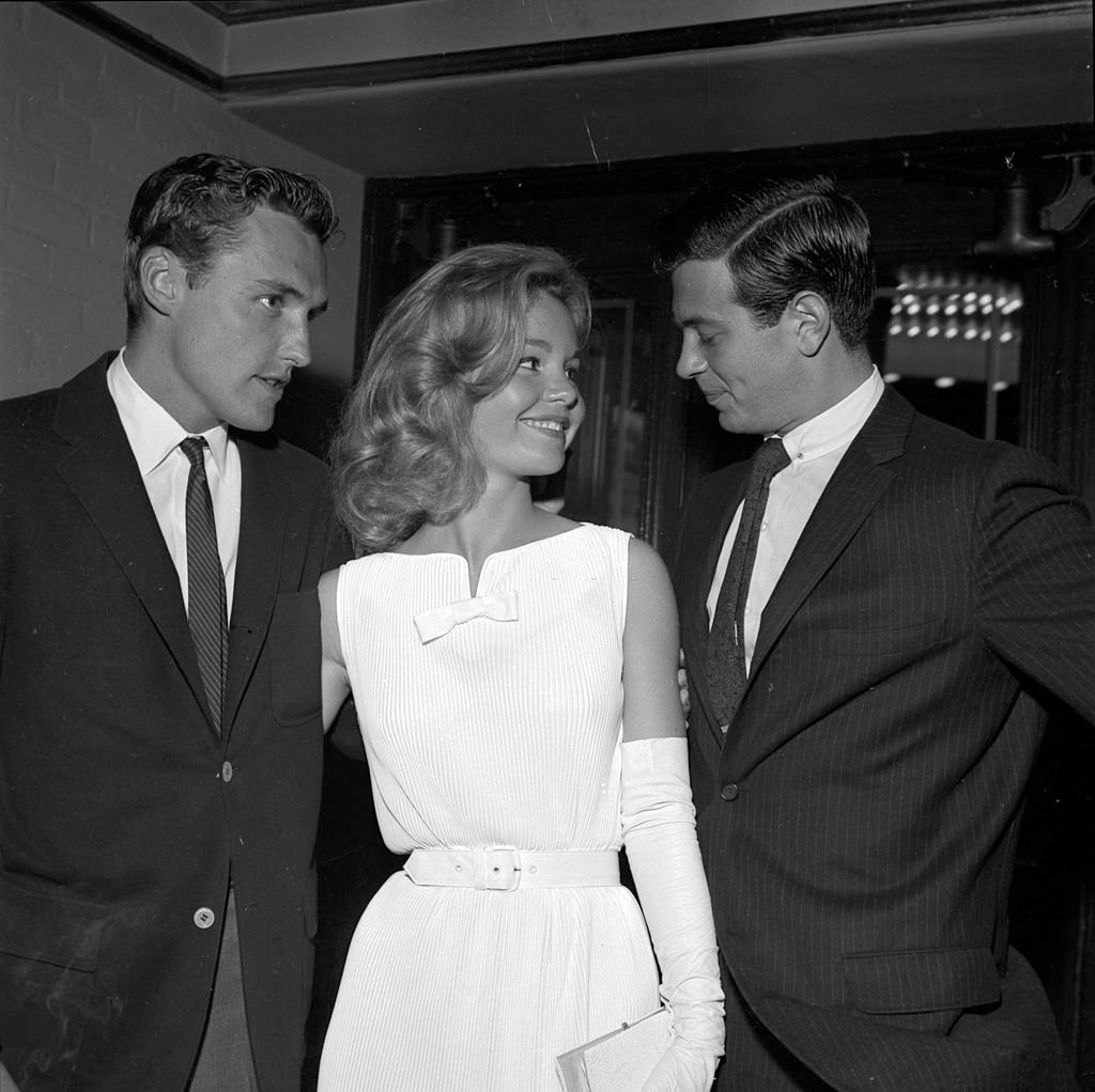 #1 Tuesday Weld with Dennis Hopper and his friend, 1958.