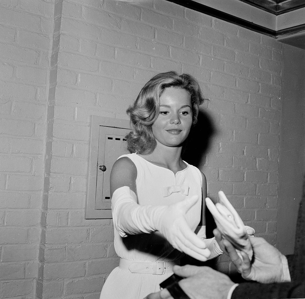 #25 Tuesday Weld attends an event in Los Angeles, 1958.