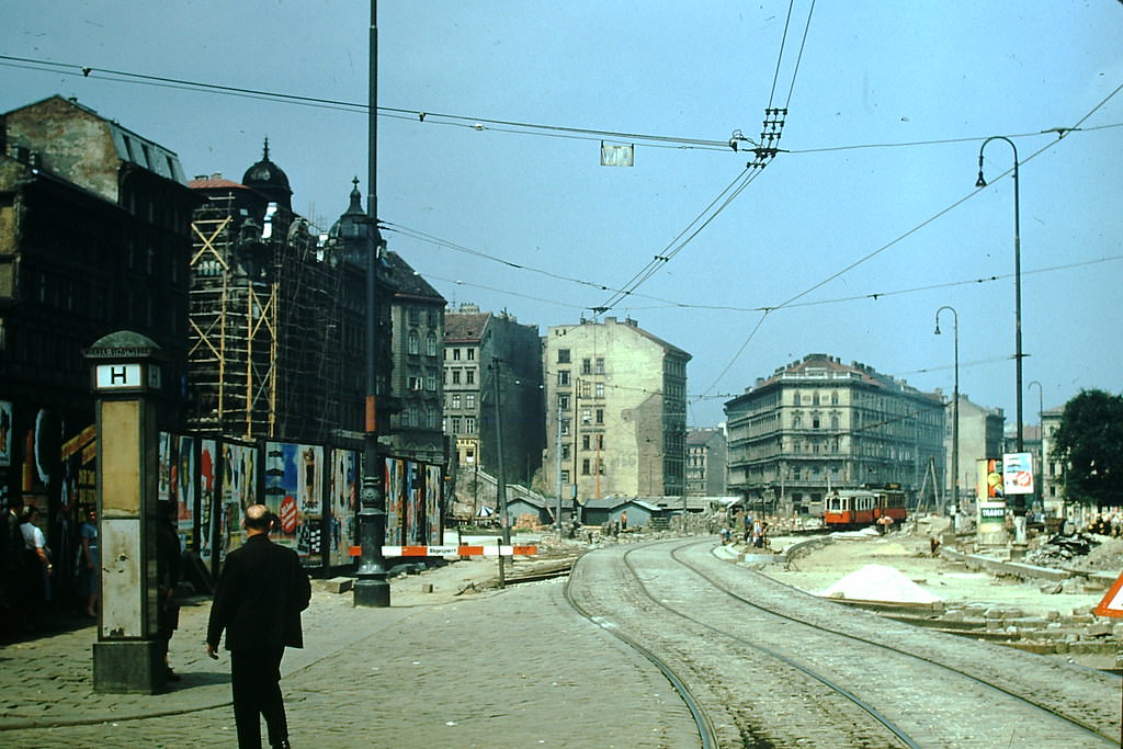 #20 Bomb Damage and Reconstruction along Canal, Vienna, 1953