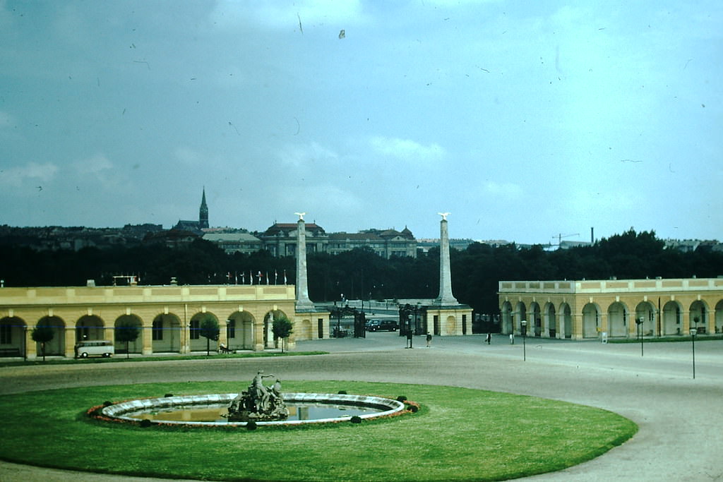 #23 Fountain and Entrance to Schoenbrunn Palace, Vienna, 1953