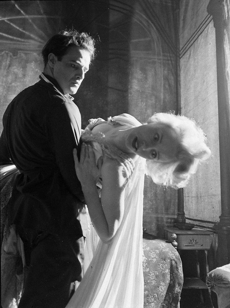 #11 Marlon Brando with Jessica Tandy in a scene from the stage production of Tennessee Williams’ ‘A Streetcar Named Desire,’, 1951