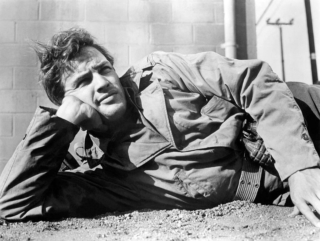 #23 Marlon Brando on the set of The Men.