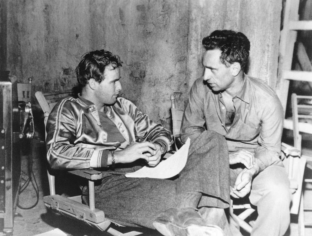 #53 Marlon Brando and Turkish-born American director Elia Kazan, 1951.