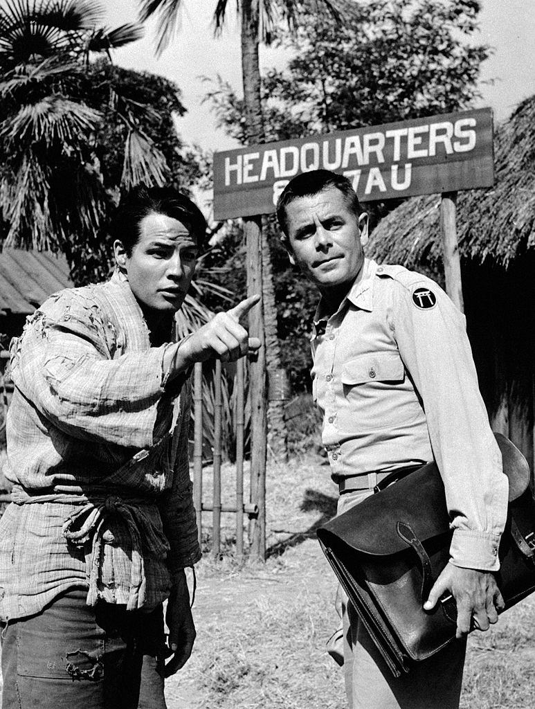 #37 Marlon Brando with Glenn Ford in the movie ‘The Teahouse of the August Moon’, 1951.
