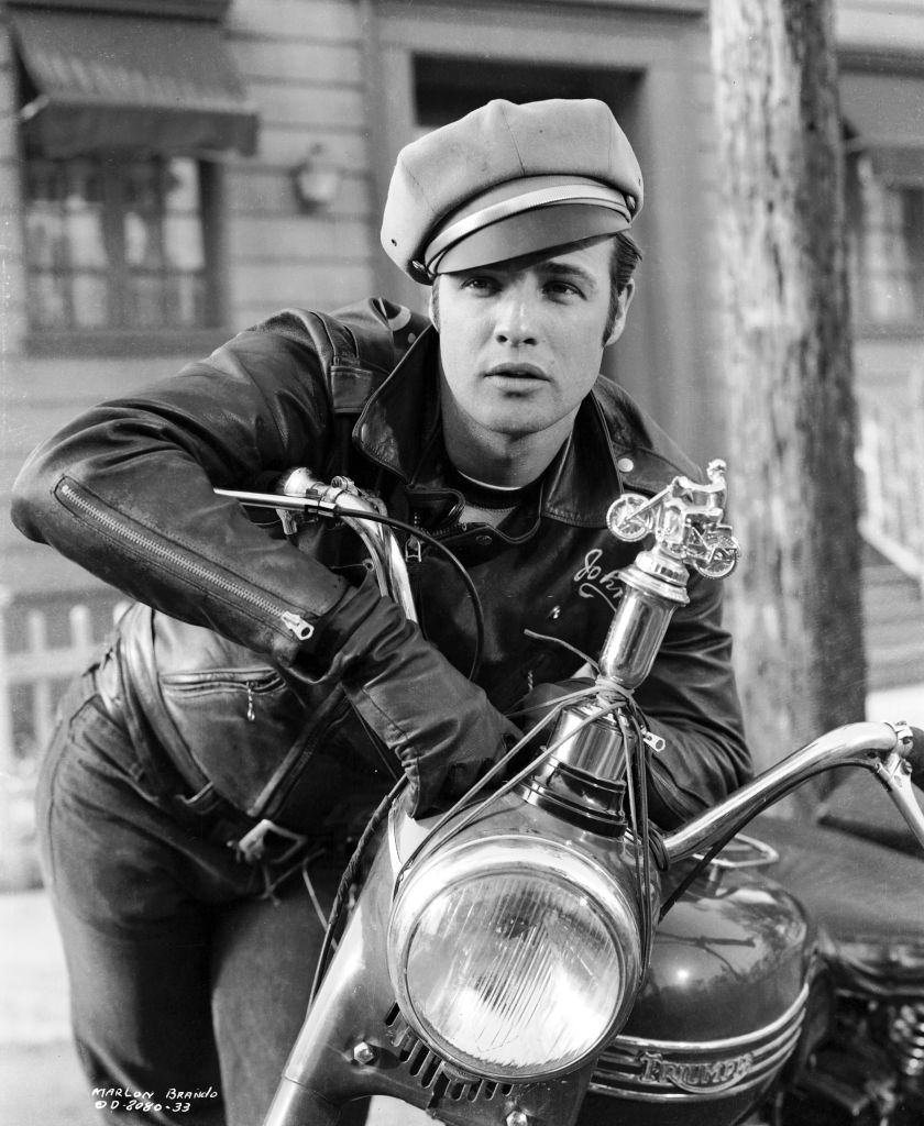 #39 Marlon Brando as gang leader Johnny in ‘The Wild One’, 1953.