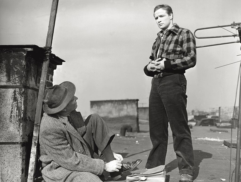 #70 Marlon Brando with eif Erickson, 1954.