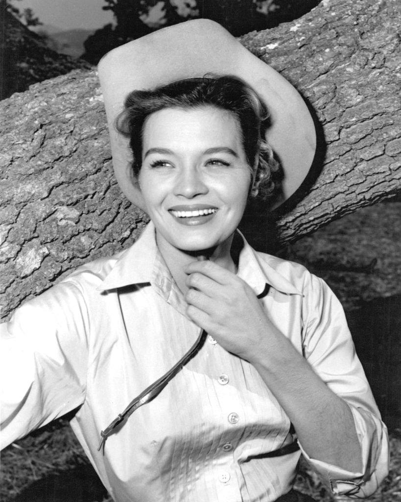 #44 Angie Dickinson in a publicity still for the western ‘Rio Bravo’, 1959.
