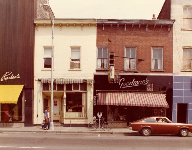 #29 Goodman’s store at 307 and Conventional Barber’s Shop at 309 Front Street, Belleville