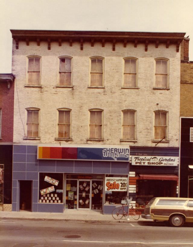 #25 Sherwin Williams store at 303 and Tropical Gardens Pet Shop at 301½ Front Street, Belleville