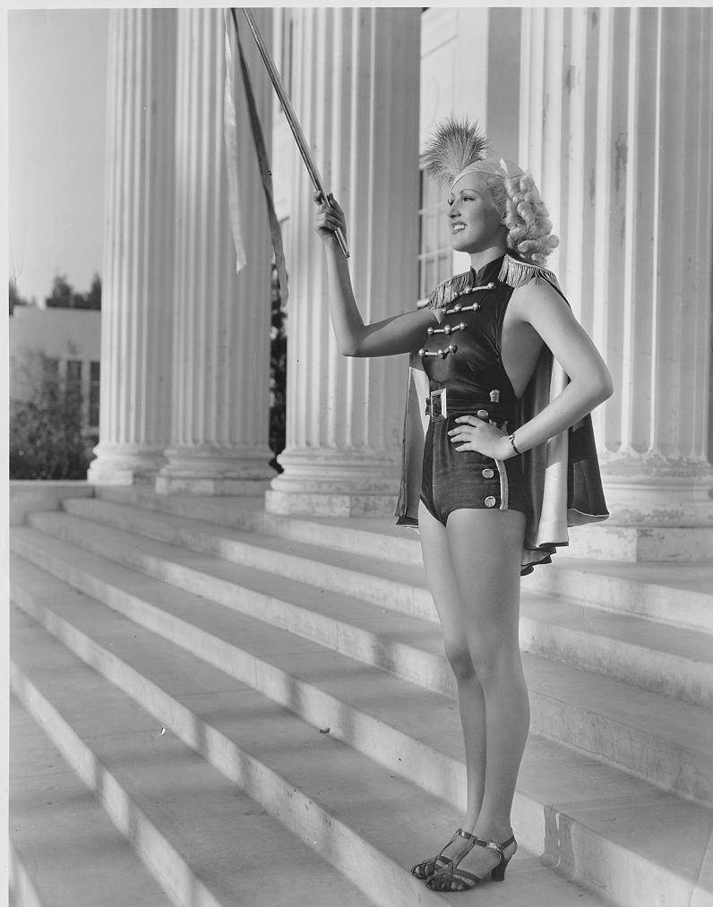 #70 Betty Grable in Collegiate, 1935.