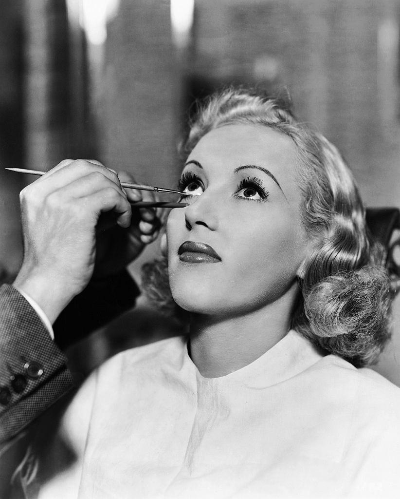 #15 Beautician applying Makeup on Betty Grable, 1937.