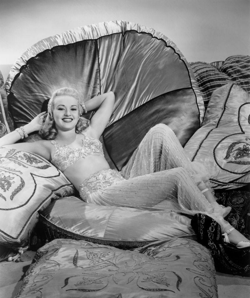#40 Betty Grable in a scene from the movie ‘Tin Pan Alley’, 1940.