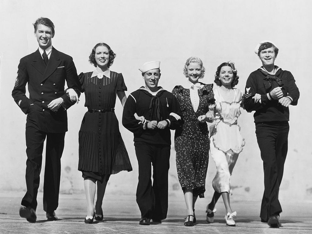 #33 Eleanor Powell with James Stewart,, Sid Silvers, Una Merkel, Frances Langford and Buddy Ebsen, 1936.