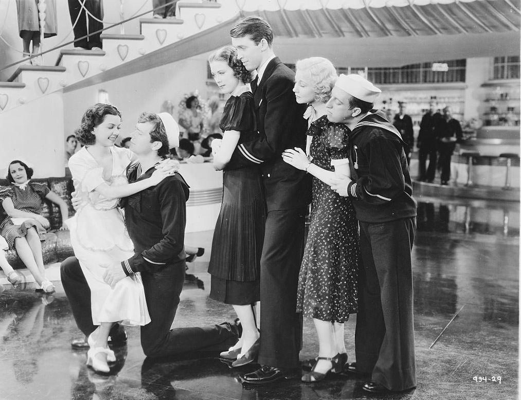 #34 Eleanor Powell with the cast of ‘Born to Dance’, 1936.
