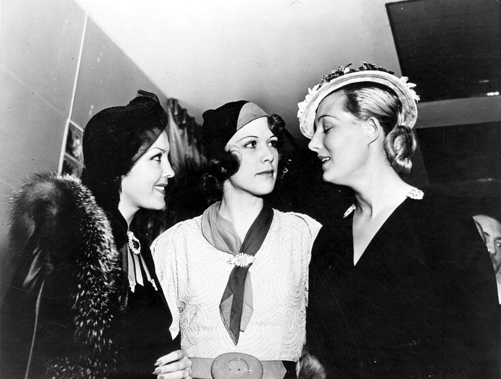 #44 Eleanor Powell with Raquel Torres, and Binnie Barnes, join each other for tea at the Trocadero, 1934.