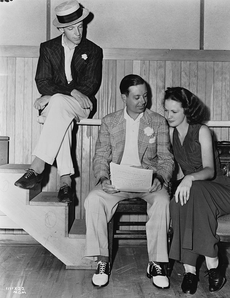 #67 Eleanor Powell with composer Cole Porter and dancer Fred Astaire, 1939.
