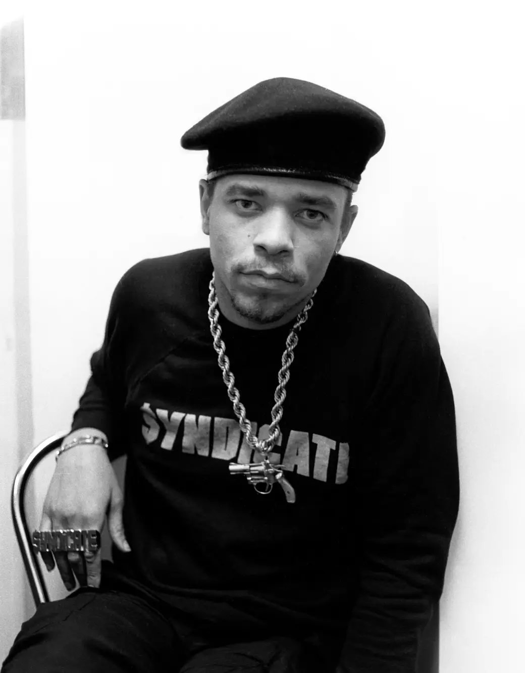 #10 Ice-T poses for a photo after his performance at the Regal Theater in Chicago in 1988.