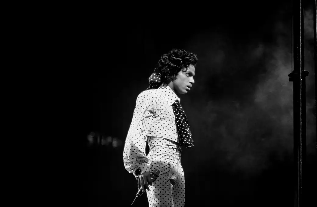 #7 Prince performs at the Rosemont Horizon in Rosemont, Illinois, in September 1988.