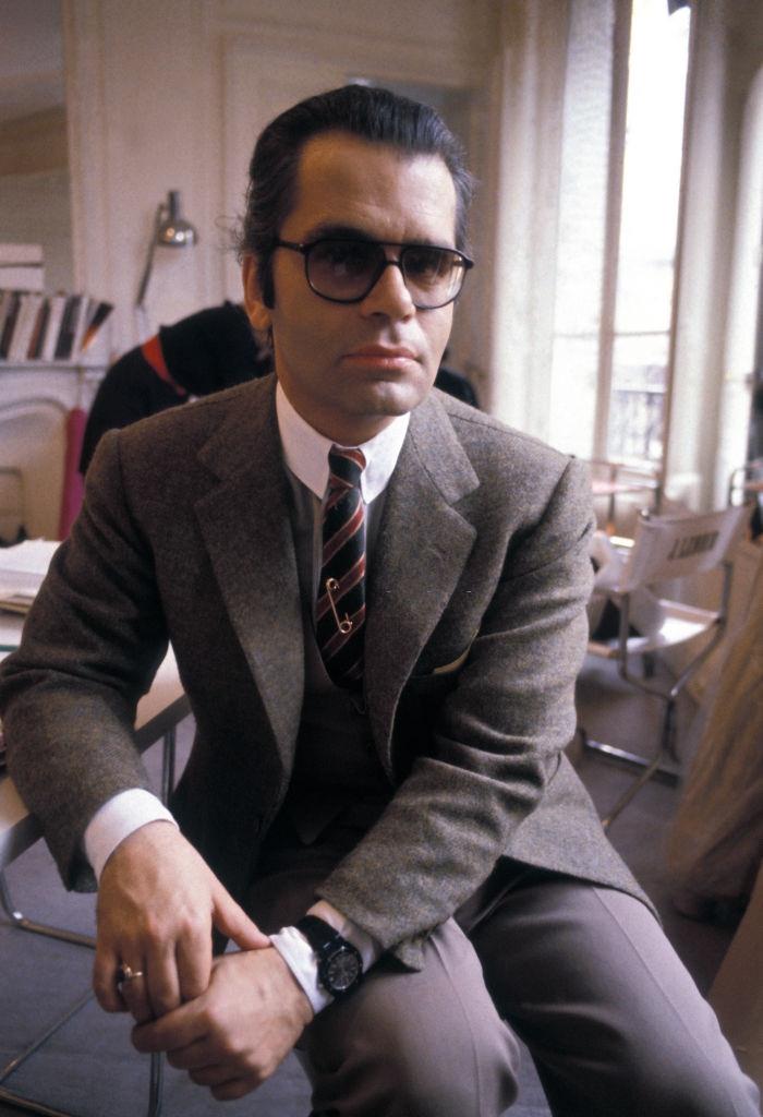 #13 Karl Lagerfeld in Paris, 1960s.
