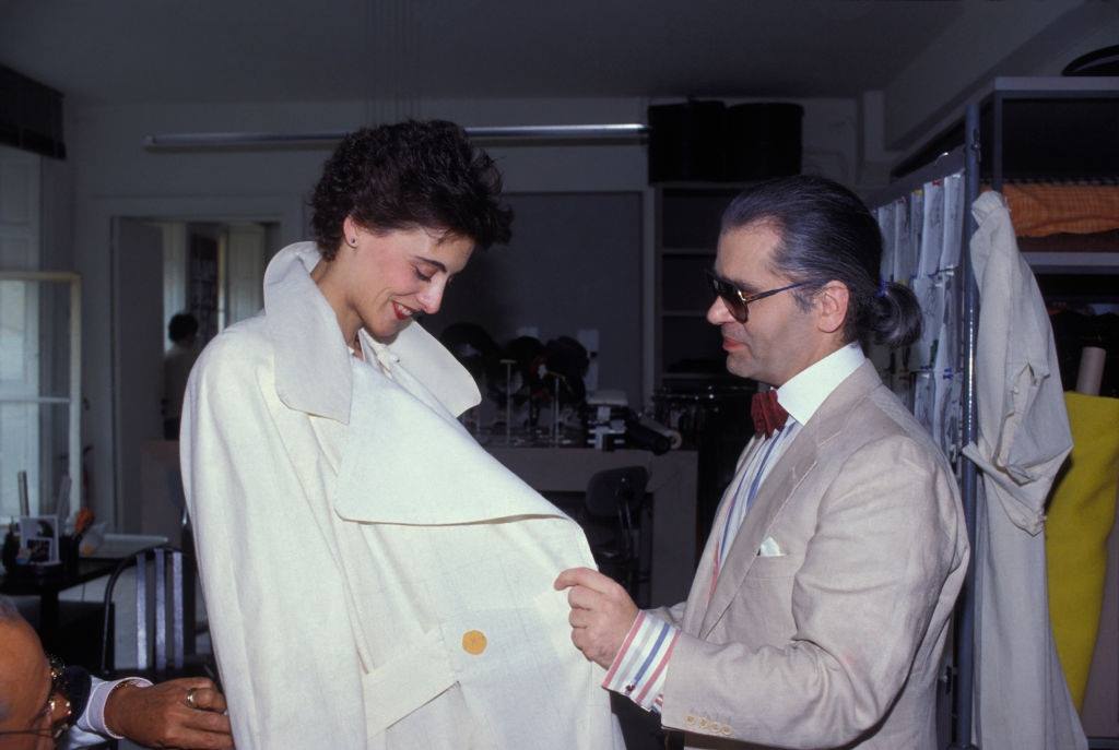 #29 Inès de la Fressange and Karl Lagerfeld, 1980.