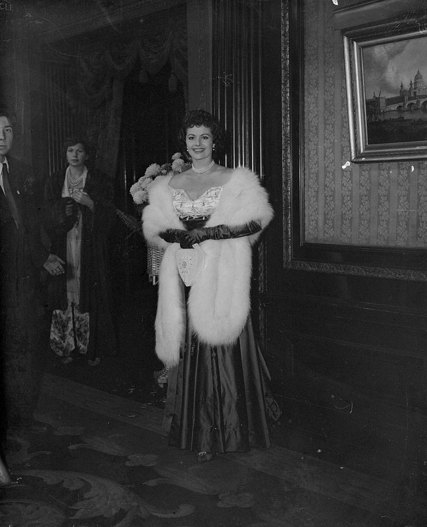 #52 Margaret Lockwood at the Empire Theatre, London, for the Royal Command Film Performance of ‘Scott of the Antarctic’, 1948.