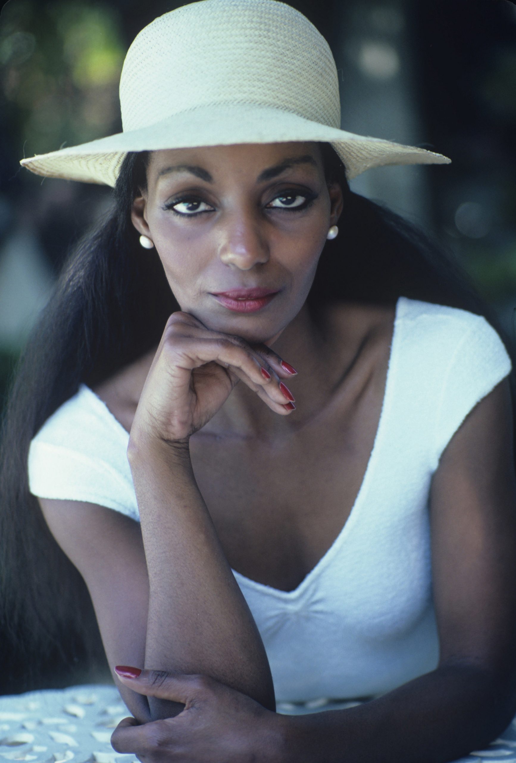 #4 Lahaina Kameha wearing a hat, in Haiti, February 1981